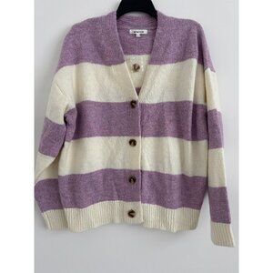 Wynter Women Button Up Long Sleeve Cardigan Sweater Size L